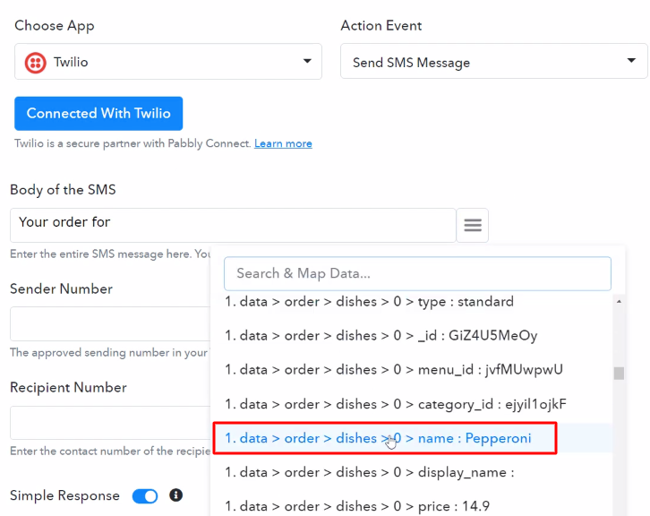 Map the Fields Twilio
