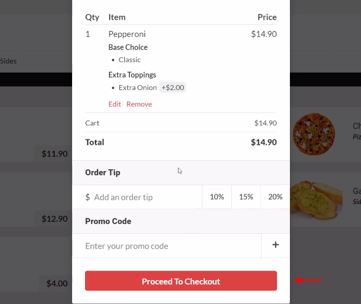 Proceed to Checkout Cloudwaitress