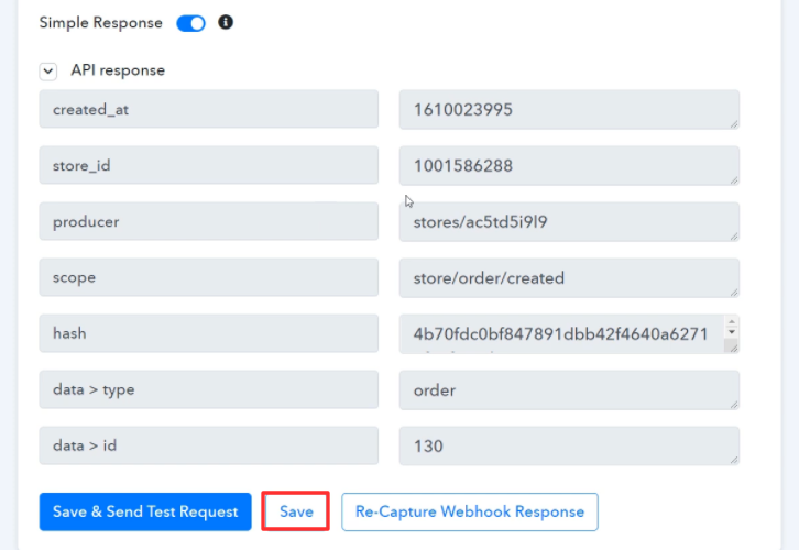 Test the Response in Pabbly Connect Dashboard