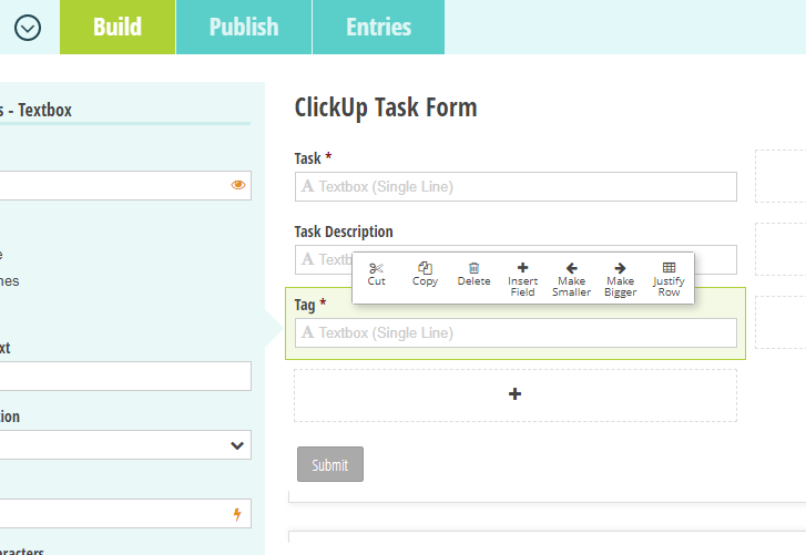 Add Fields in Forms