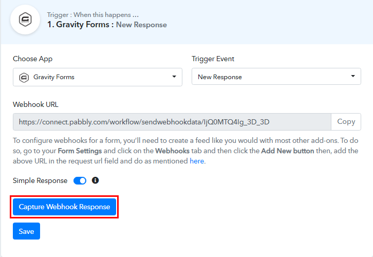 Capture Webhook Response for Gravity Forms to Salesforce Integration