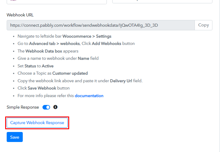 Capture Webhook Response for WooCommerce to Salesforce Integration