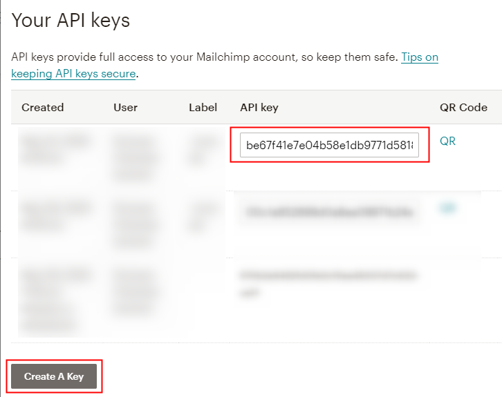 Create an API Key for Salesforce to MailChimp Integration
