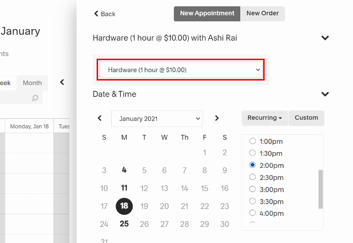 Create New Appointment for Acuity Scheduling to ClickUp Integration