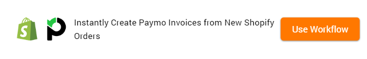 Create Paymo Invoices from New Shopify Orders Workflow