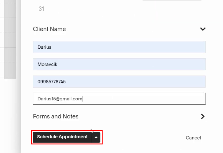 Enter Client Details