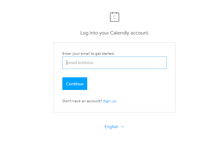 Login to Calendly for Calendly to ClickUp Integration