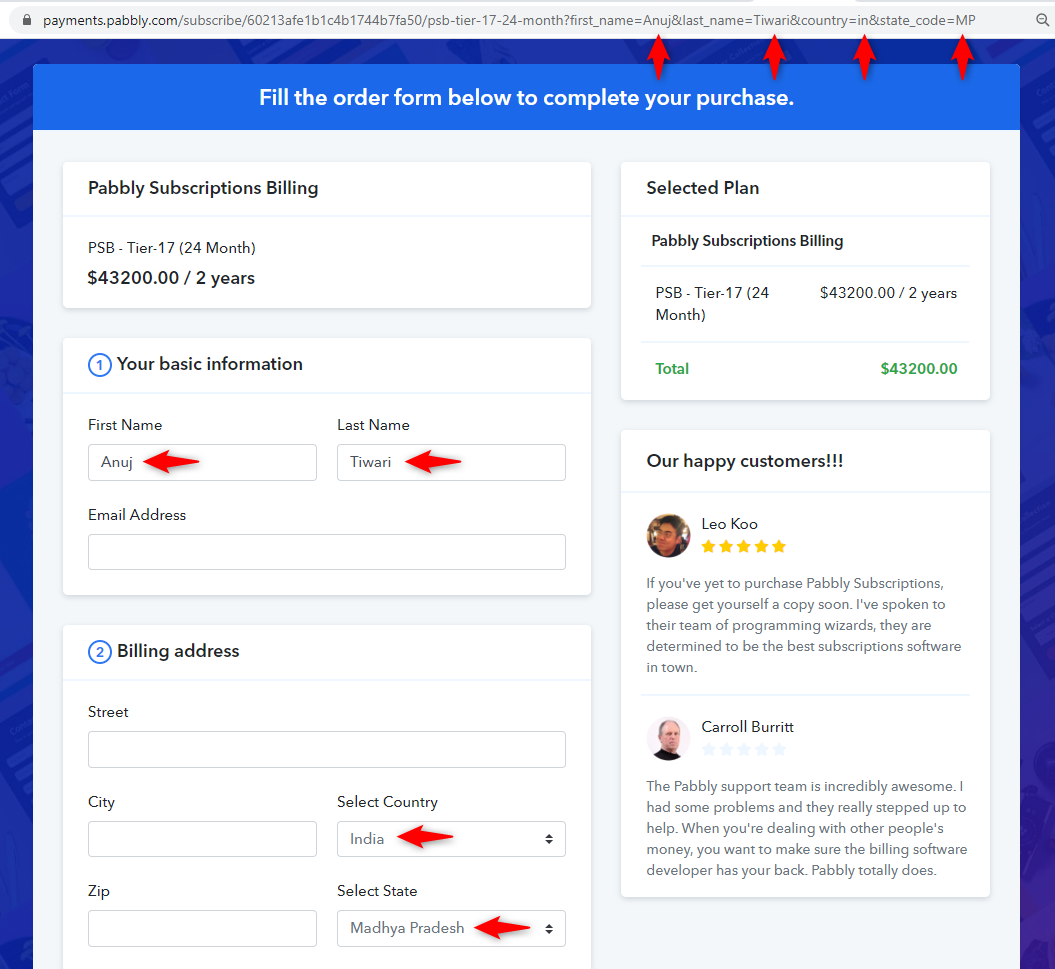 Auto-populate Form Fields Through a Query String