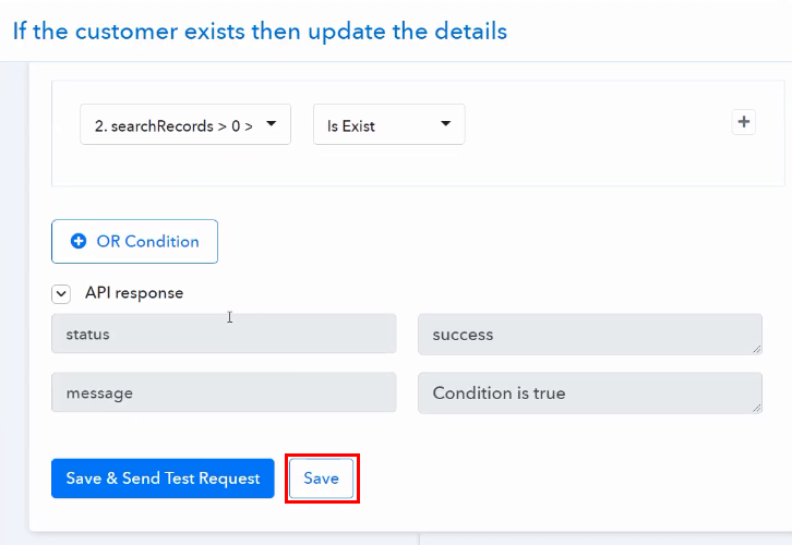 Save API Response Route 1