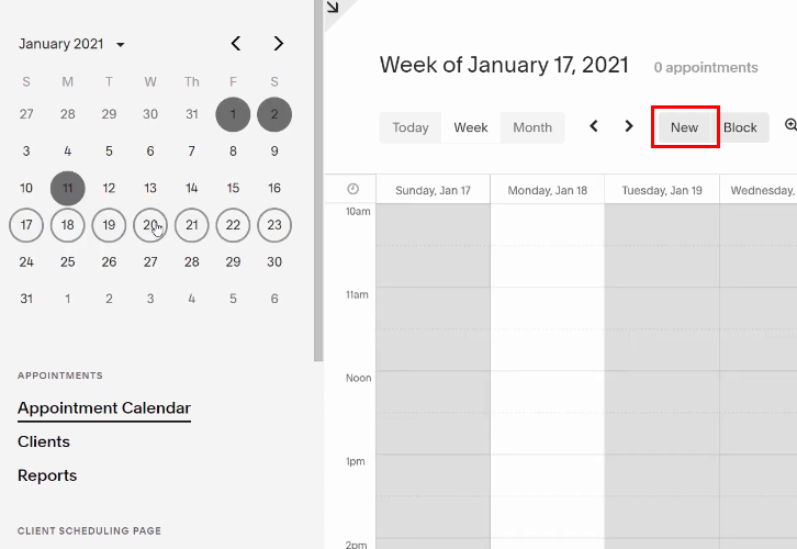 Select Date in Acuity Scheduling