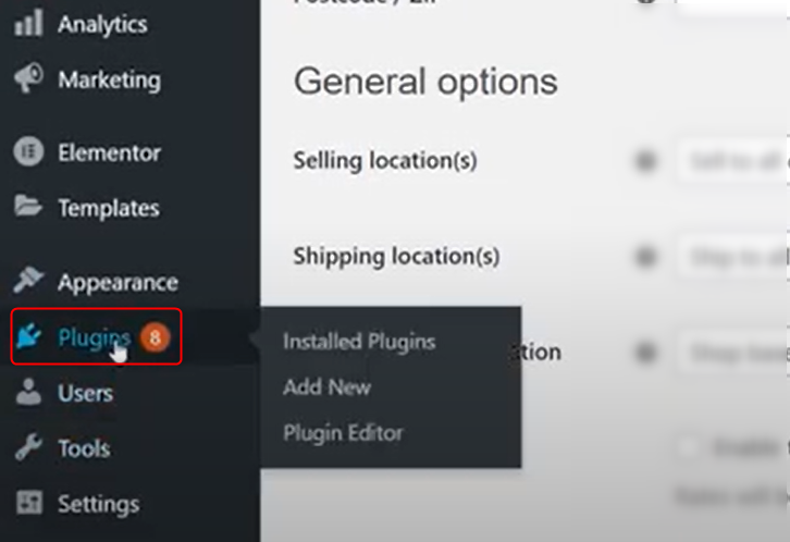 Head to WordPress Plugins Option