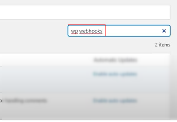 Search for WP Webhooks