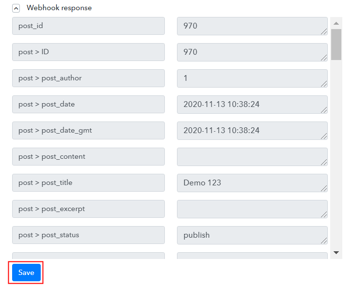 Test the Response in Pabbly Connect Dashboard