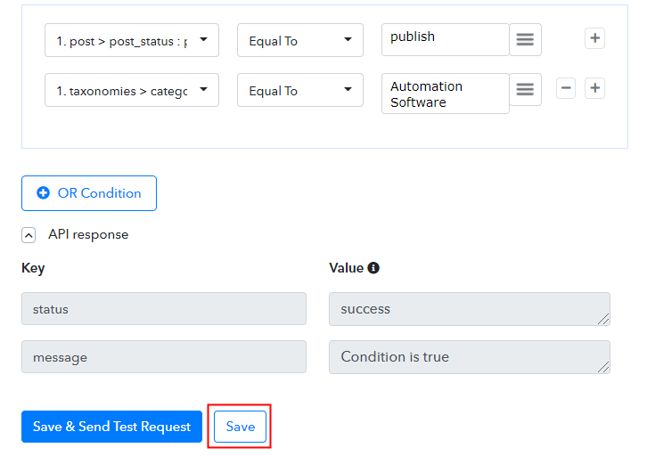 Save the API Response