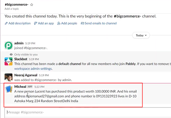 Check Response in Slack Dashboard