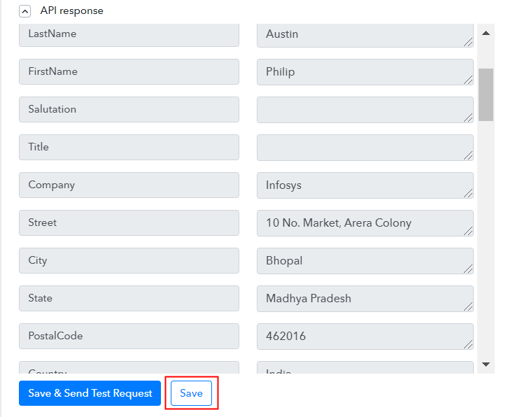 Test the Response in Pabbly Connect Dashboard