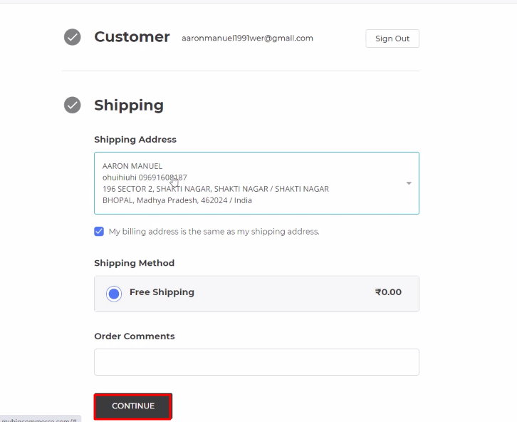 Add Shipping Details BigCommerce