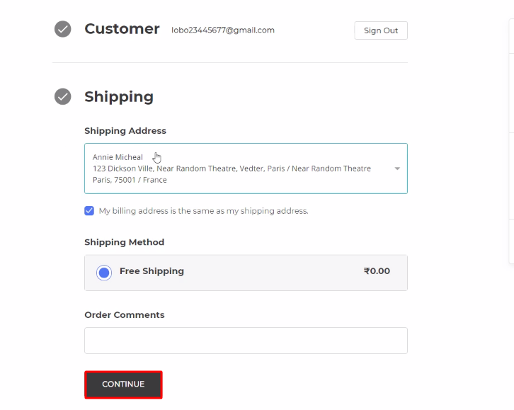 Add Shipping Details