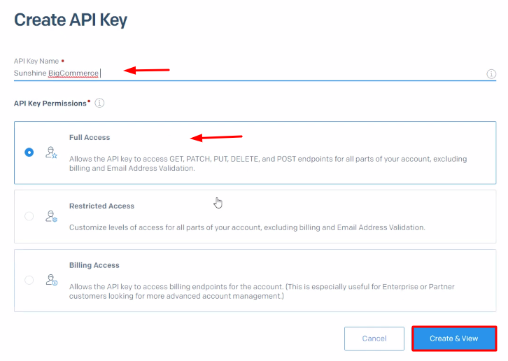 Generate New API Key Sendgrid