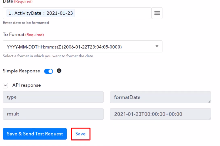 Save the API Response Date Formatter