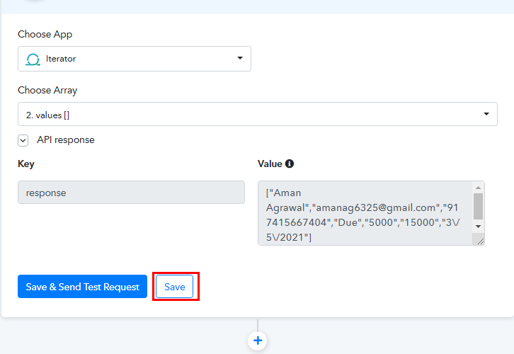 Save the Response for Google Sheets to Gmail Integration