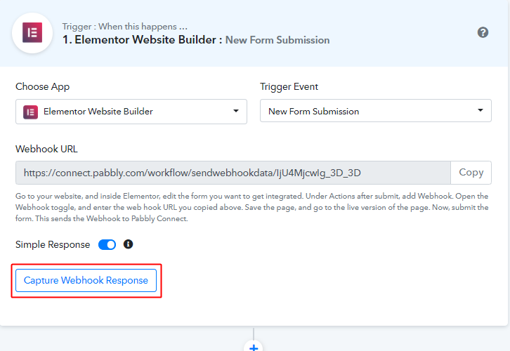 Capture Webhook Response for Elementor to Google Sheets