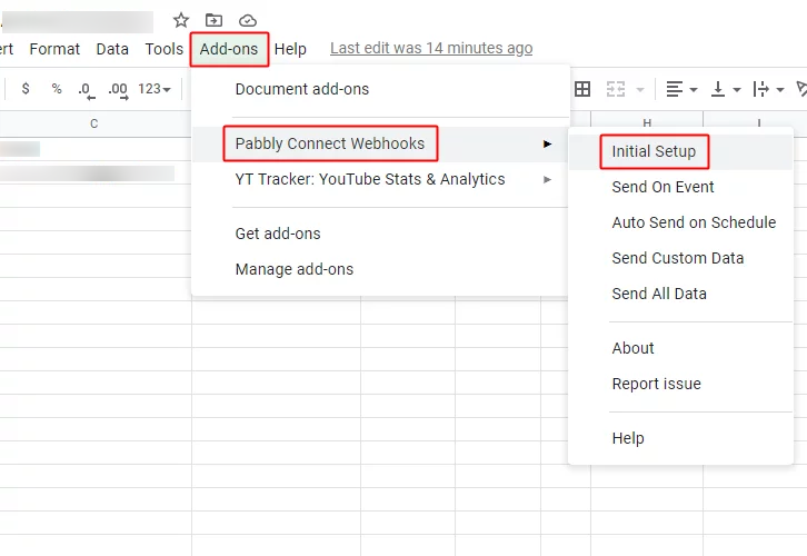 Initiate Setup for Google Sheets to Gmail Integration