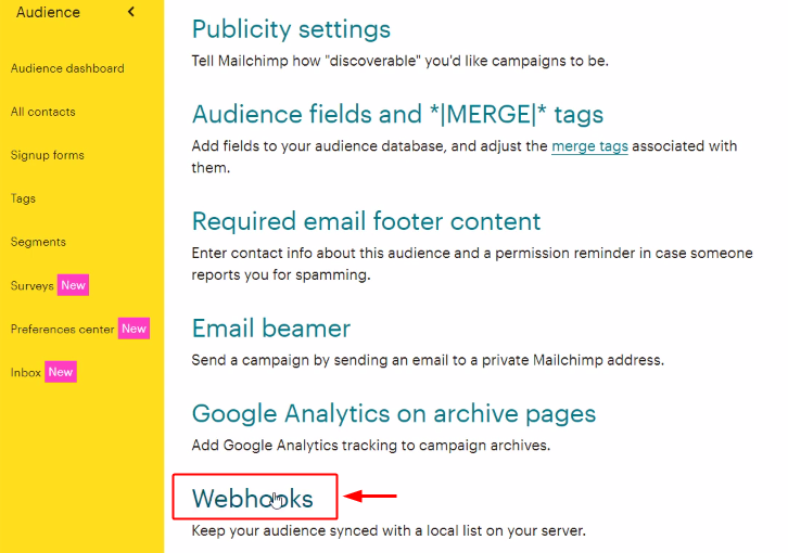 Webhooks for Mailchimp to WhatsApp Integration
