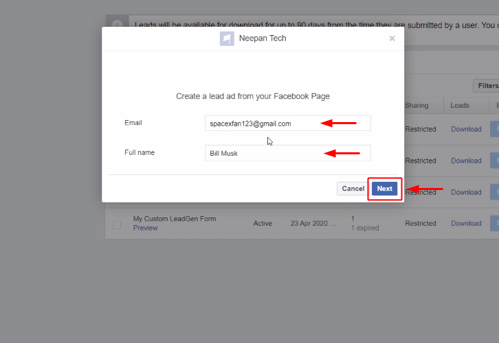 create_lead_for_facebook_to_google_sheets