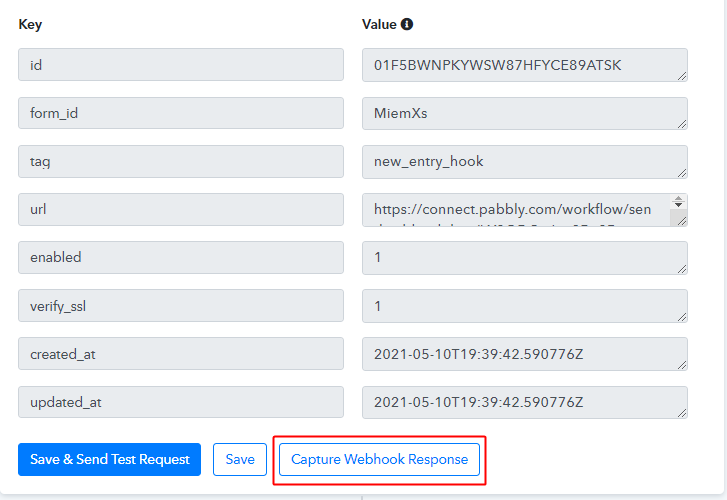 Capture Webhook Respose to Send Telegram Messages on Form Submissions