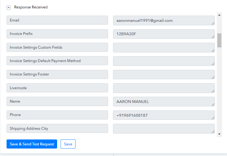 Check & Save Customer Response to Notify Team Members about Stripe Payments