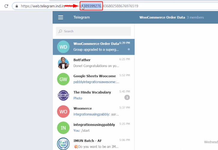 Copy Chat ID to Send Telegram Notification for New WooCommerce Orders