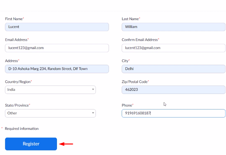 Register to Send Zoom Meeting Invite via SMS