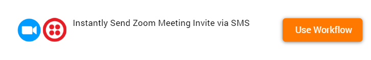 Send Zoom Meeting Invite via SMS